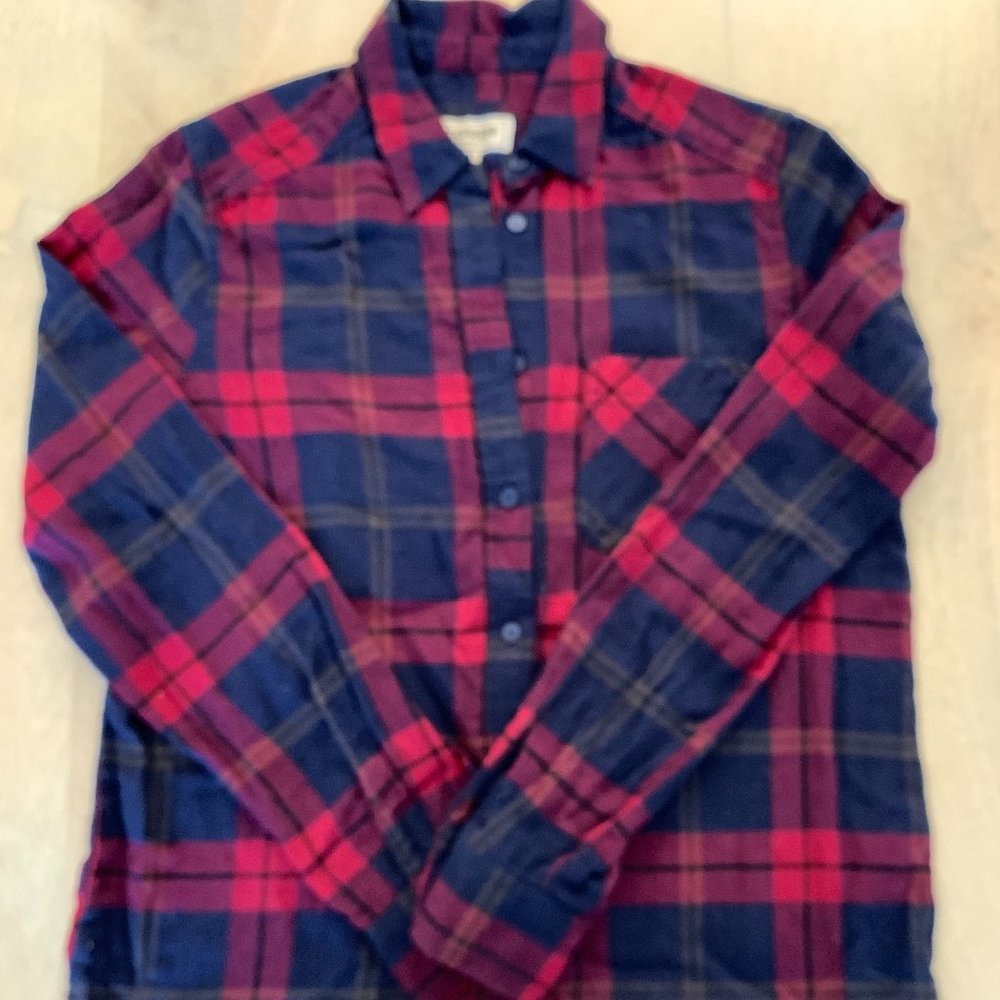 Express Flannel Plaid Button Down, Size XS